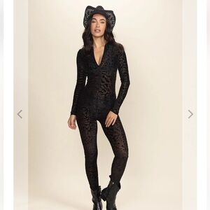 Spirit Hoods sheer animal print onsie